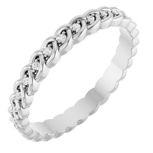 1/10 Ctw Lab-Grown Diamond Rope Band