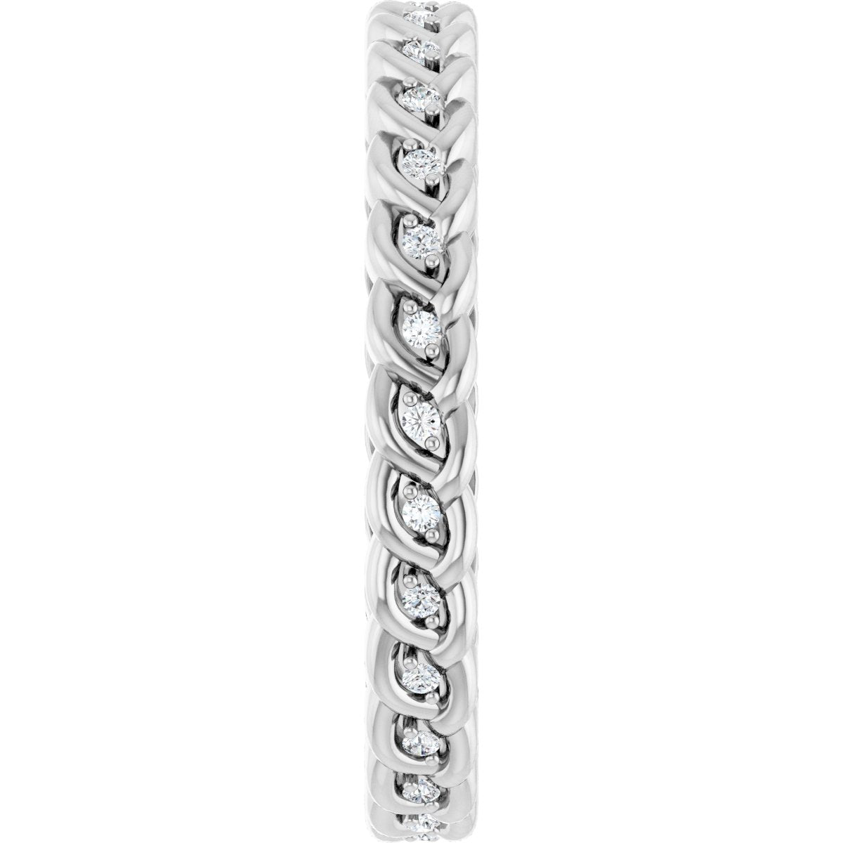 1/10 Ctw Lab-Grown Diamond Rope Band - White Gold - Lab Grown Diamond