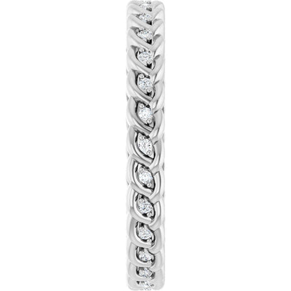 1/10 Ctw Lab-Grown Diamond Rope Band - White Gold - Lab Grown Diamond