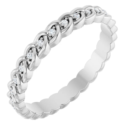 1/10 Ctw Lab-Grown Diamond Rope Band