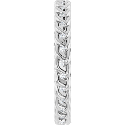 1/10 Ctw Lab-Grown Diamond Rope Band - White Gold - Lab Grown Diamond