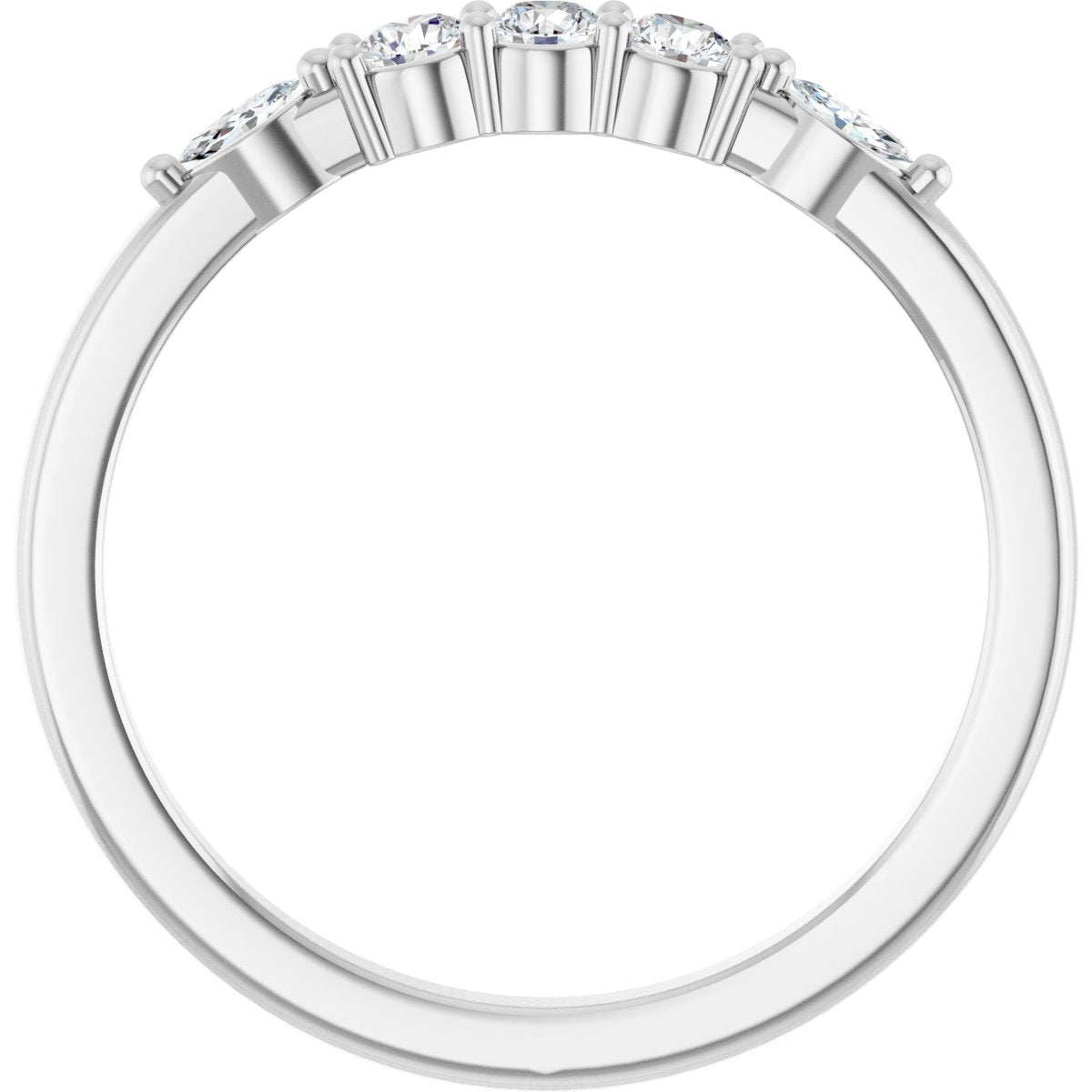 1/5 Ctw Lab-Grown Diamond Anniversary Band - White Gold - Lab Grown Diamond