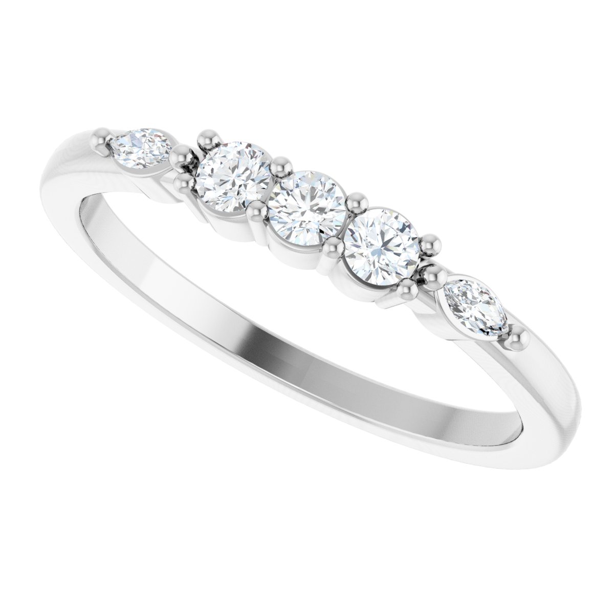 1/5 Ctw Lab-Grown Diamond Anniversary Band - White Gold - Lab Grown Diamond