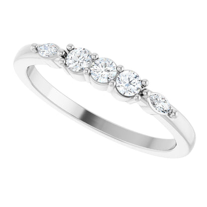 1/5 Ctw Lab-Grown Diamond Anniversary Band - White Gold - Lab Grown Diamond