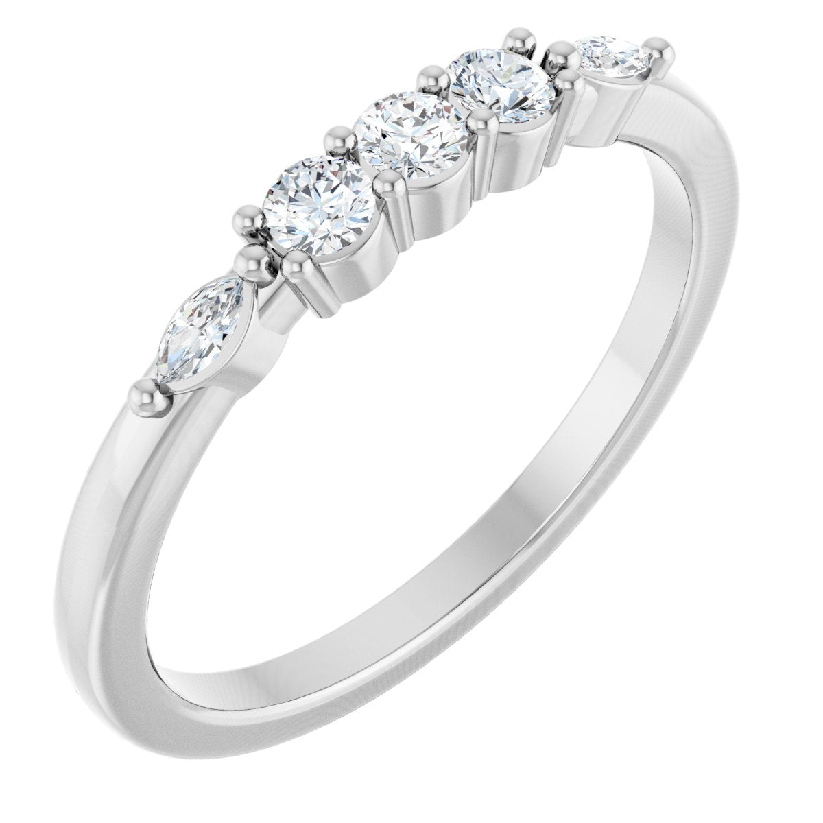 1/5 Ctw Lab-Grown Diamond Anniversary Band - White Gold - Lab Grown Diamond
