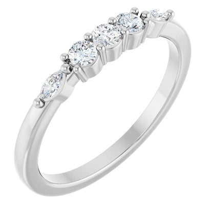 1/5 Ctw Lab-Grown Diamond Anniversary Band - White Gold - Lab Grown Diamond
