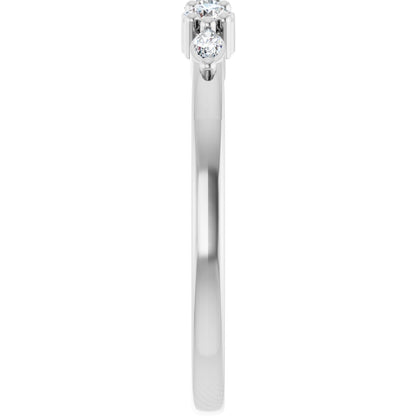 1/5 Ctw Lab-Grown Diamond Anniversary Band - White Gold - Lab Grown Diamond