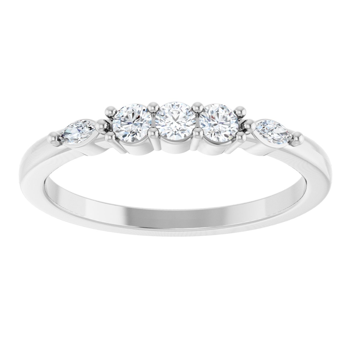 1/5 Ctw Lab-Grown Diamond Anniversary Band - White Gold - Lab Grown Diamond