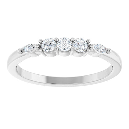 1/5 Ctw Lab-Grown Diamond Anniversary Band - White Gold - Lab Grown Diamond