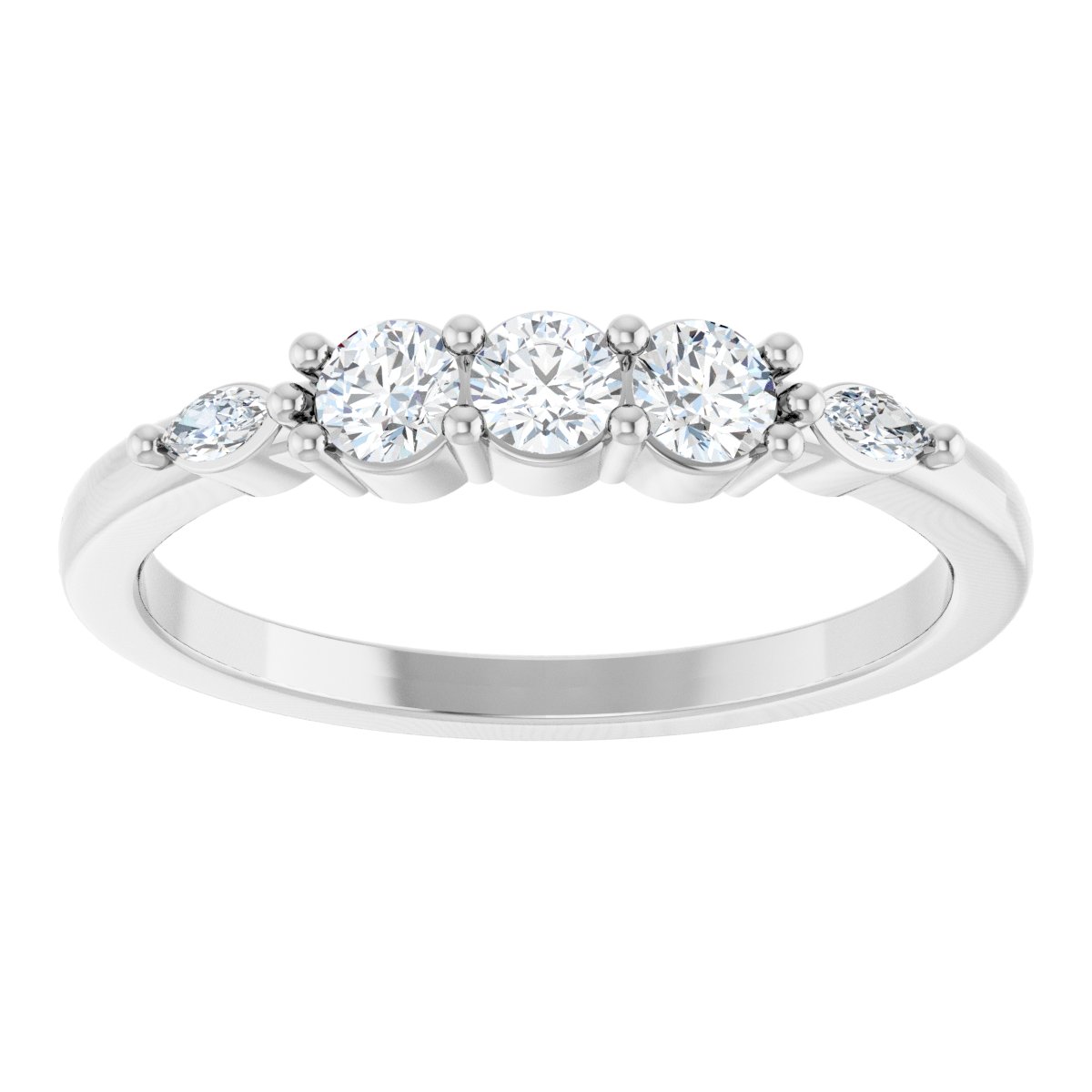 1/3 Ctw Lab-Grown Diamond Anniversary Band - White Gold - Lab Grown Diamond