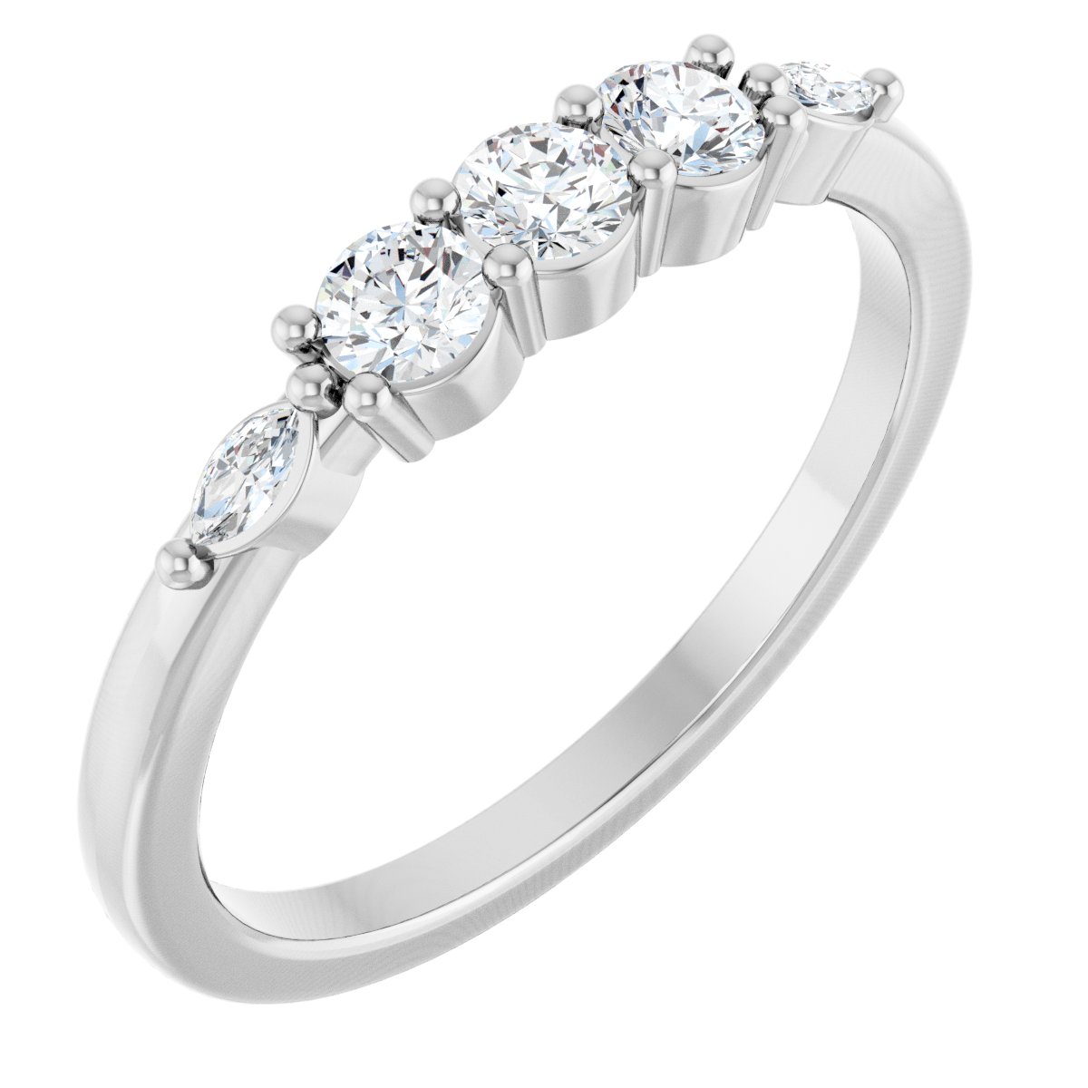 1/3 Ctw Lab-Grown Diamond Anniversary Band - White Gold - Lab Grown Diamond