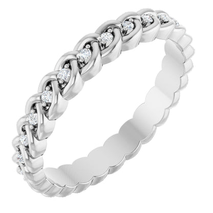 1/10 Ctw Lab-Grown Diamond Rope Band