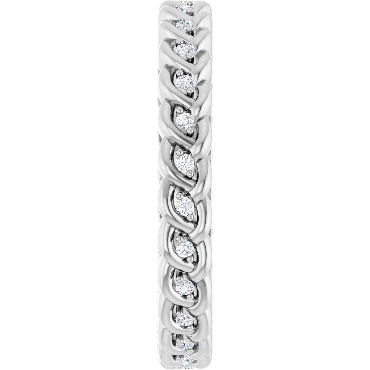 1/10 Ctw Lab-Grown Diamond Rope Band - White Gold - Lab Grown Diamond