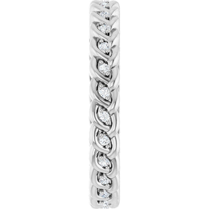 1/10 Ctw Lab-Grown Diamond Rope Band - White Gold - Lab Grown Diamond