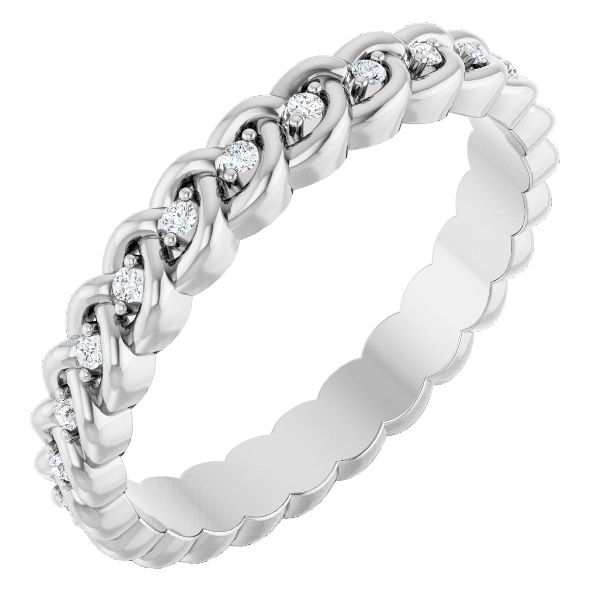 1/10 Ctw Lab-Grown Diamond Rope Band