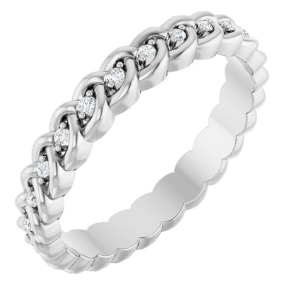 1/10 Ctw Lab-Grown Diamond Rope Band