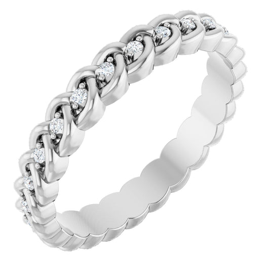1/10 Ctw Lab-Grown Diamond Rope Band