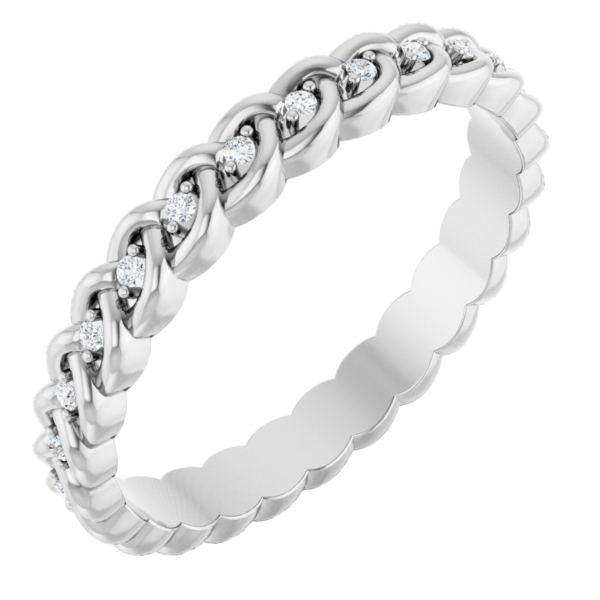 1/10 Ctw Lab-Grown Diamond Rope Band