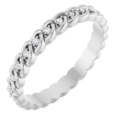 1/10 Ctw Lab-Grown Diamond Rope Band