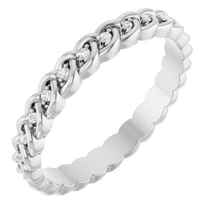 1/10 Ctw Lab-Grown Diamond Rope Band