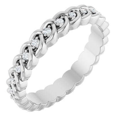 1/10 Ctw Lab-Grown Diamond Rope Band