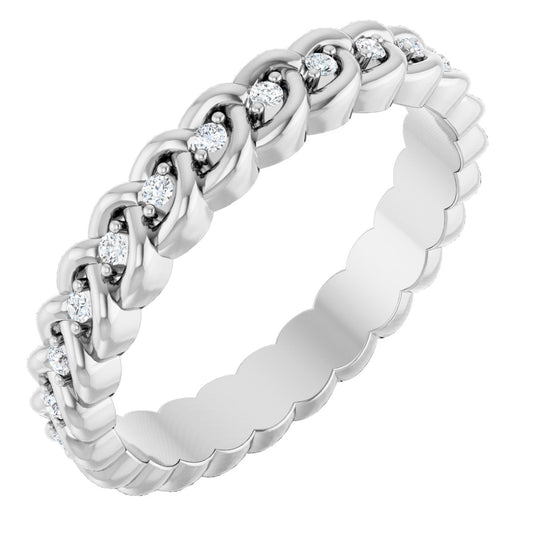1/10 Ctw Lab-Grown Diamond Rope Band
