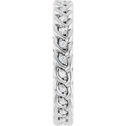 1/10 Ctw Lab-Grown Diamond Rope Band - White Gold - Lab Grown Diamond