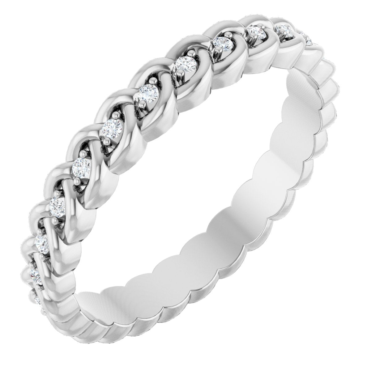 1/10 Ctw Lab-Grown Diamond Rope Band