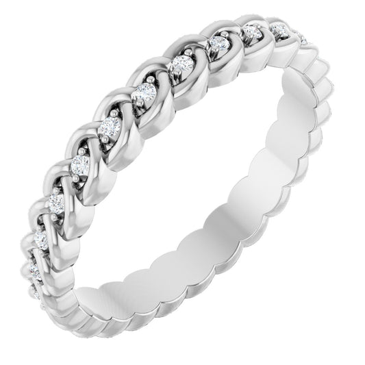 1/10 Ctw Lab-Grown Diamond Rope Band