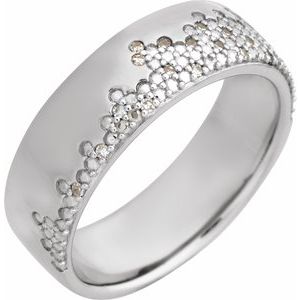 1/10 Ctw Lab-Grown Diamond Accented Band