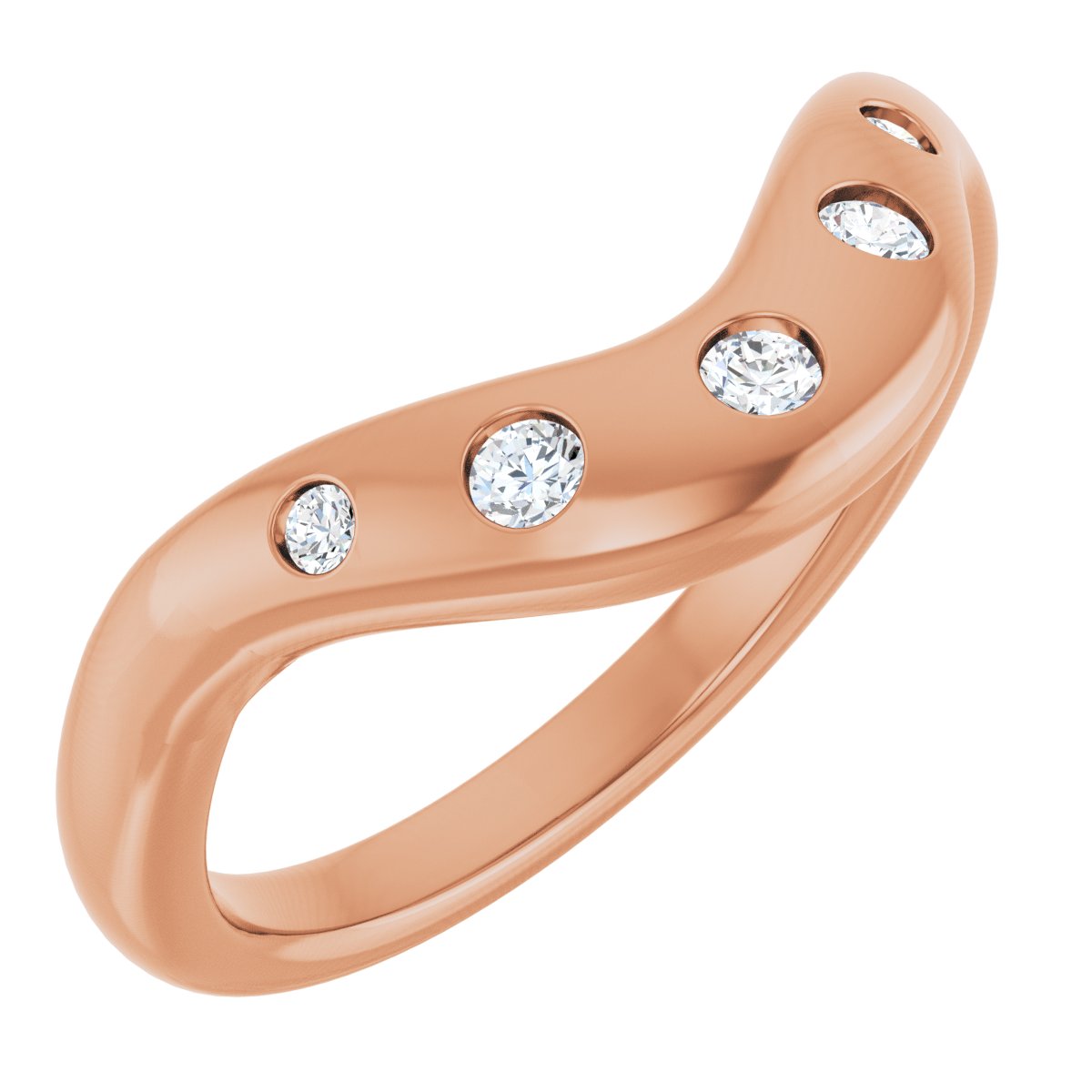 1/6 Ctw Lab-Grown Diamond Contour Band