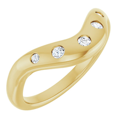 1/6 Ctw Lab-Grown Diamond Contour Band