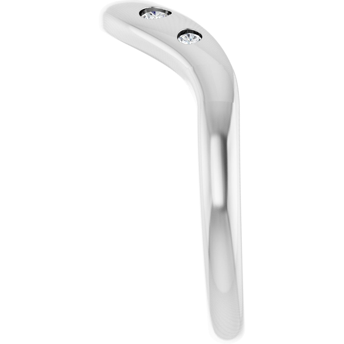 1/6 Ctw Lab-Grown Diamond Contour Band - White Gold - Lab Grown Diamond