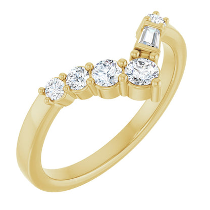 1/3 Ctw Lab-Grown Diamond Contour Band