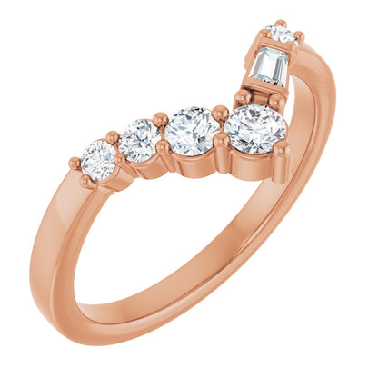 1/3 Ctw Lab-Grown Diamond Contour Band