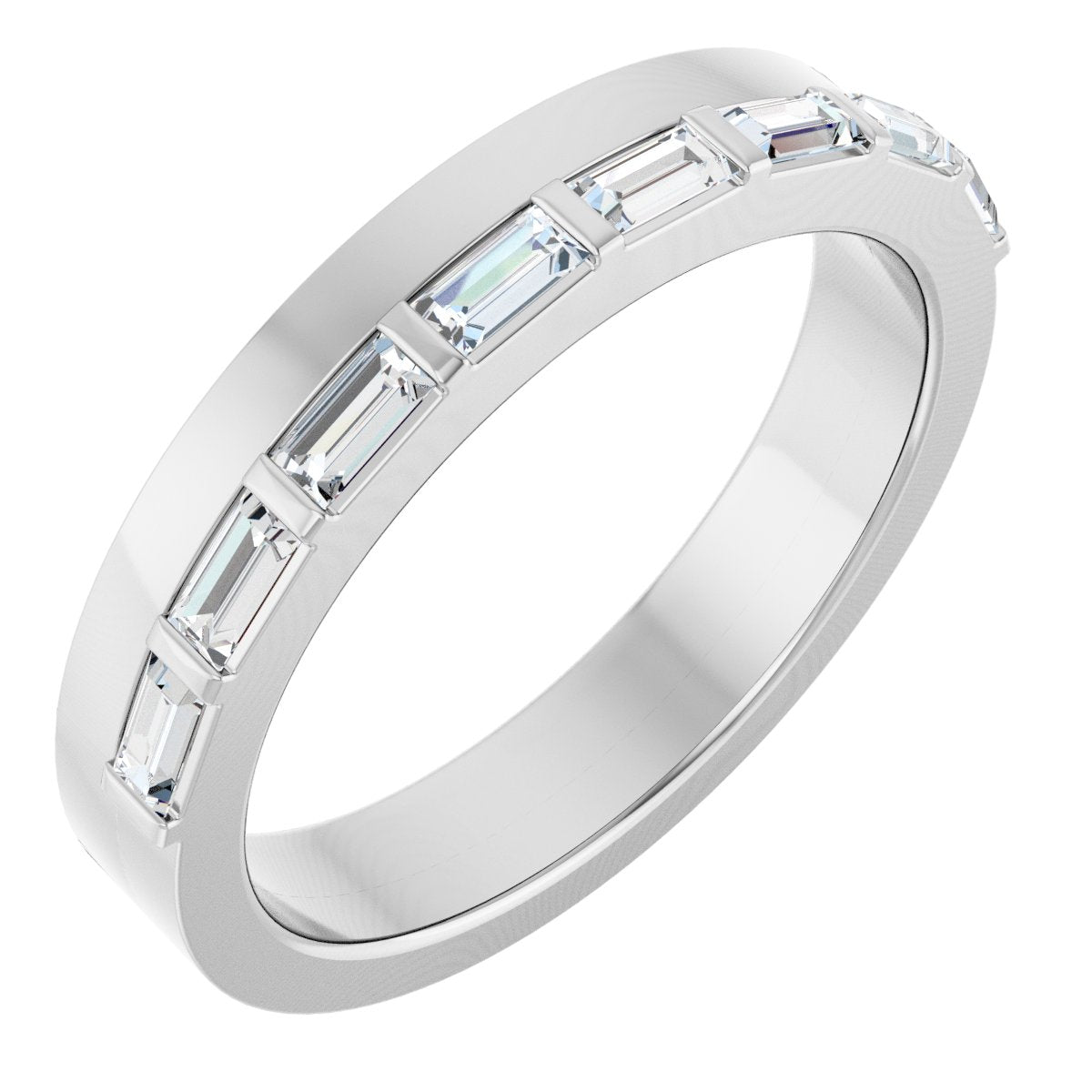1/3 Ctw Straight Baguette Lab-Grown Diamond Anniversary Band
