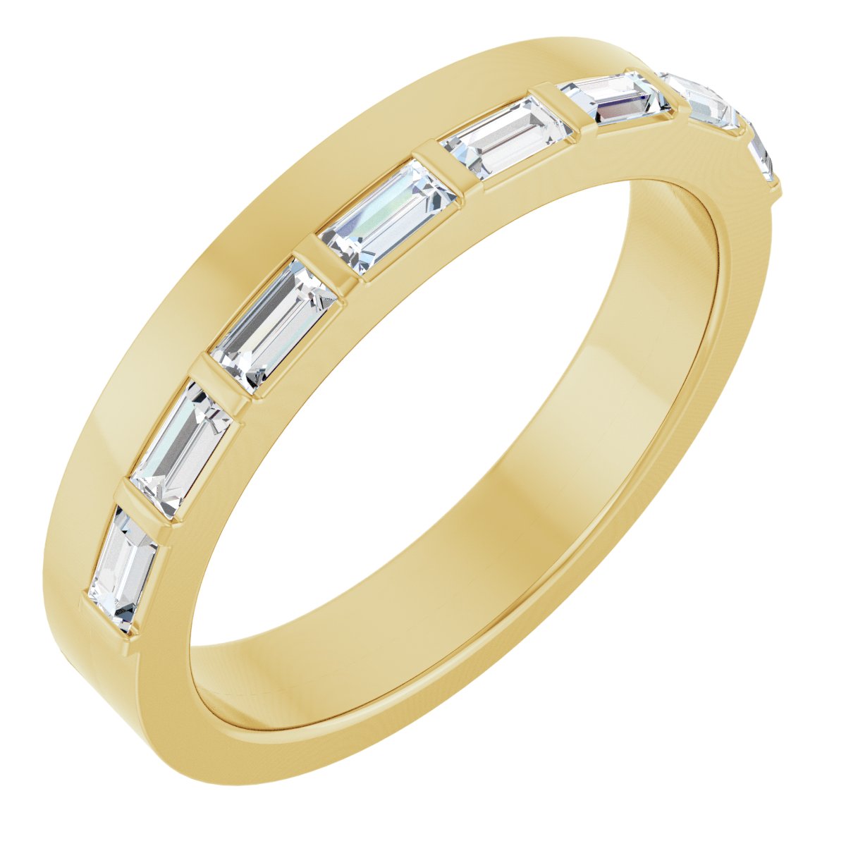 1/3 Ctw Straight Baguette Lab-Grown Diamond Anniversary Band
