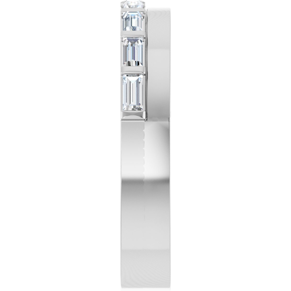 1/3 Ctw Straight Baguette Lab-Grown Diamond Anniversary Band - White Gold - Lab Grown Diamond