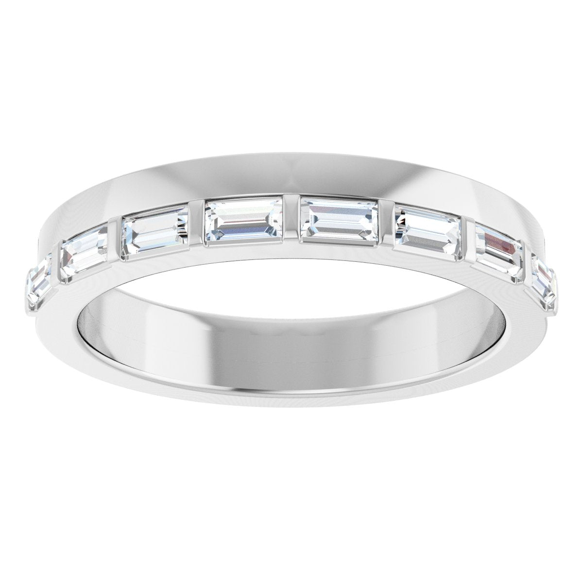 1/3 Ctw Straight Baguette Lab-Grown Diamond Anniversary Band - White Gold - Lab Grown Diamond