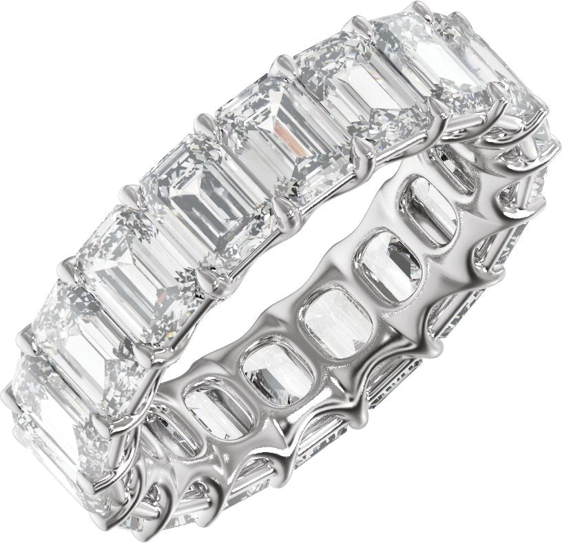 9 7/8 Ctw Emerald Lab-Grown Diamond Low Profile Eternity Band
