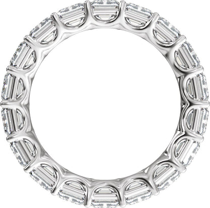 9 7/8 Ctw Emerald Lab-Grown Diamond Low Profile Eternity Band - White Gold - Lab Grown Diamond