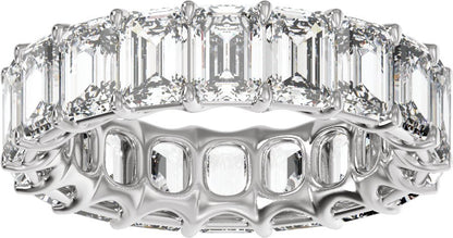 9 7/8 Ctw Emerald Lab-Grown Diamond Low Profile Eternity Band - White Gold - Lab Grown Diamond