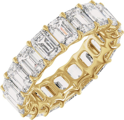 9 1/3 Ctw Emerald Lab-Grown Diamond Low Profile Eternity Band
