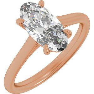 2 Ctw Oval Lab-Grown Diamond Engagement Ring
