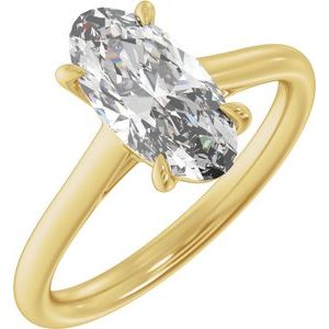2 Ctw Oval Lab-Grown Diamond Engagement Ring