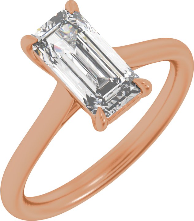 2 Ctw Emerald Lab-Grown Diamond Engagement Ring