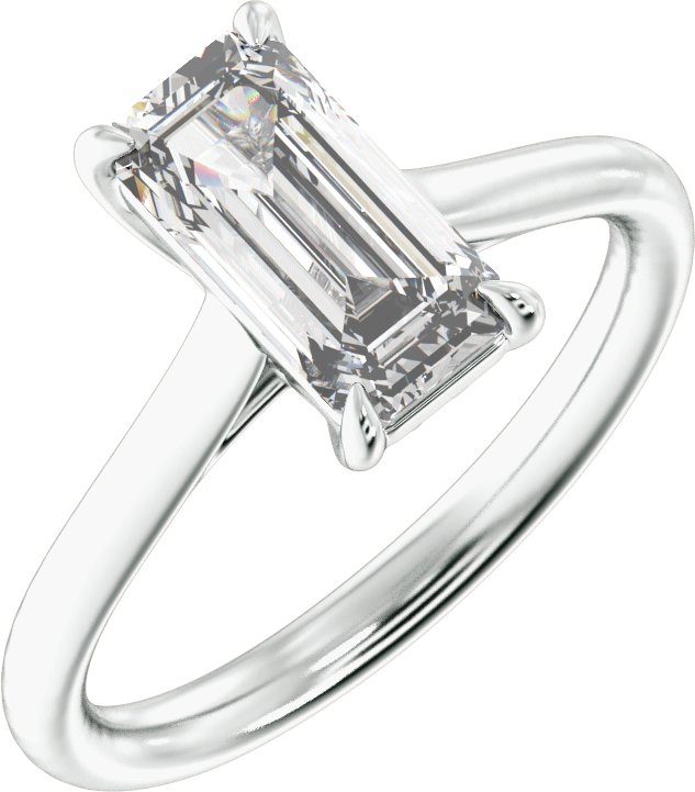 2 Ctw Emerald Lab-Grown Diamond Engagement Ring