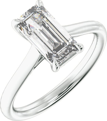 2 Ctw Emerald Lab-Grown Diamond Engagement Ring