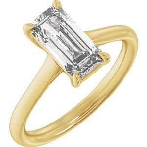 2 Ctw Emerald Lab-Grown Diamond Engagement Ring