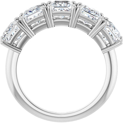 2 5/8 Ctw Square Lab-Grown Diamond Anniversary Band - White Gold - Lab Grown Diamond